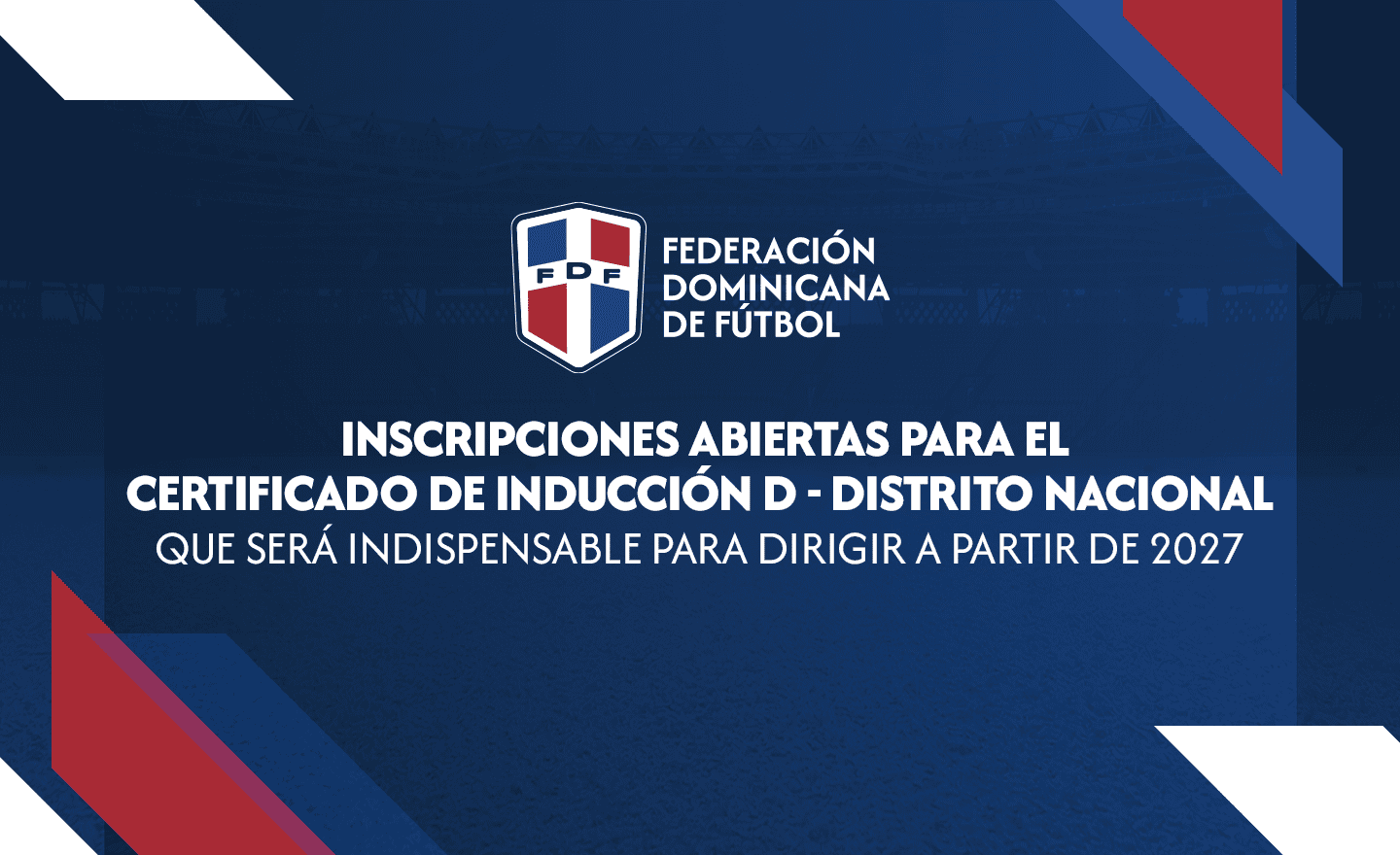 Abiertas inscripciones para Certificado de Inducción D – Distrito Nacional